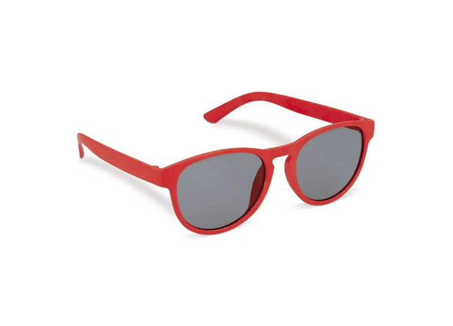 Weizenstroh Sonnenbrille UV400 in Rot, Ökologische Schutzbrille TK Gruppe® Grosshandel 