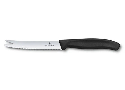 Wellenschliff Käse- und Wurstmesser, 11cm, Schwarz TK Gruppe® Grosshandel 