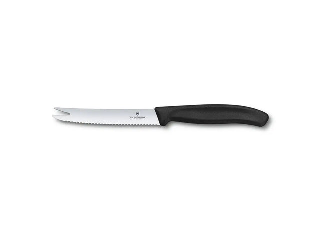 Wellenschliff Käse- und Wurstmesser, 11cm, Schwarz TK Gruppe® Grosshandel 