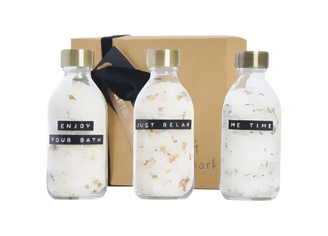 Wellmark Just Relax 3-teiliges Badesalz-Set, 200 ml - Kristallklar TK Gruppe® Grosshandel 