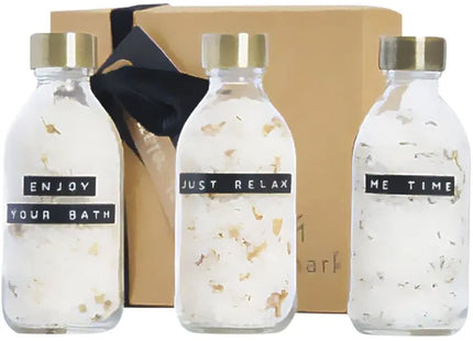 Wellmark Just Relax 3-teiliges Badesalz-Set, 200 ml - Transparente Entspannung TK Gruppe® Grosshandel 