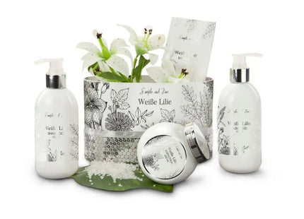 Wellness-Set 'Weiße Lilie': Elegante Entspannung, Luxuriöse Pflege TK Gruppe® Grosshandel 