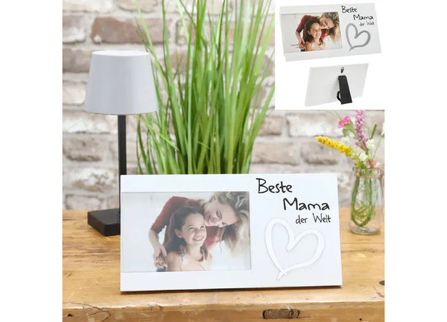 Weltbeste Mama Fotohalter 25x13 cm – Ideales Muttergeschenk TK Gruppe® Grosshandel 