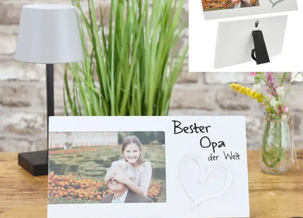 Weltbester Opa Fotohalter 25x13 cm – Ideales Familienpräsent TK Gruppe® Grosshandel 