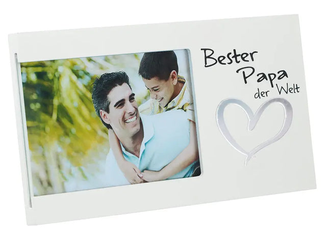 Weltbester Papa Fotohalter 25x13 cm – Perfektes Vatergeschenk TK Gruppe® Grosshandel 