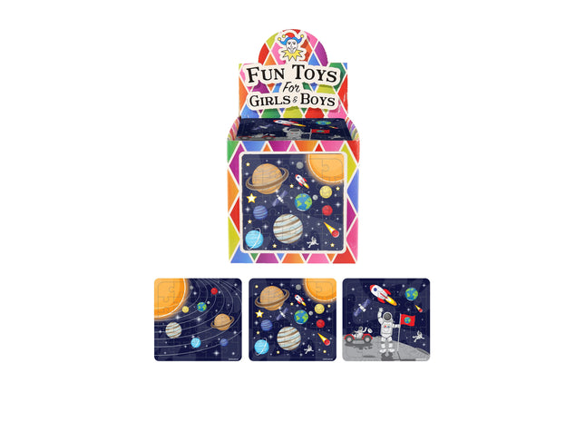 Weltraum-Puzzle, 13cm x 12cm, 3 verschiedene Motive - Lernspiele für Kinder TK Gruppe® Grosshandel 