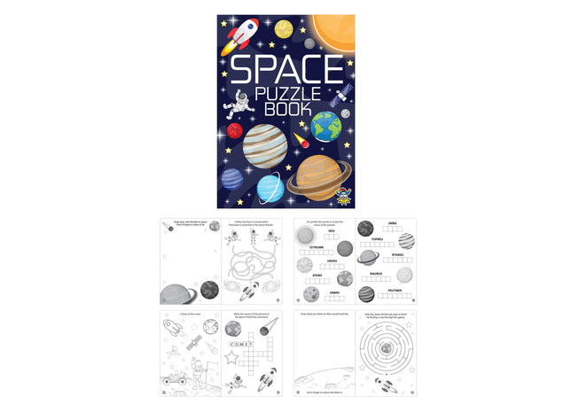 Weltraum-Rätselbuch, 10,5 x 14,5 cm, 16 Seiten – Spannende Denksportaufgaben für Weltraumliebhaber TK Gruppe® Grosshandel 