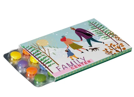 Werbeschuber für Miniatur-Adventskalender mit Schokolinsen, bedruckbar TK Gruppe® Grosshandel 