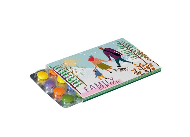 Werbeschuber für Miniatur-Adventskalender mit Schokolinsen, bedruckbar TK Gruppe® Grosshandel 