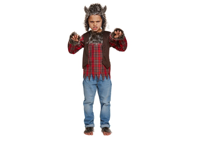 Werwolf-Kostüm für Kinder, groß (10–12 Jahre) – perfekt für Halloween TK Gruppe® Grosshandel 
