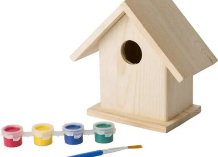 Wesleys Vogelhaus-Bausatz mit Malset: Kreativ & Einladend TK Gruppe® Grosshandel 