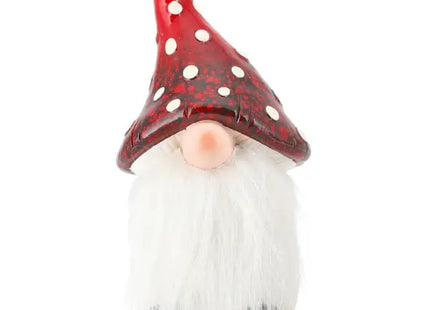 Wichtel mit rotem Pilzhut, Märchenhafte Gartendeko, 18 cm Höhe TK Gruppe® Grosshandel 