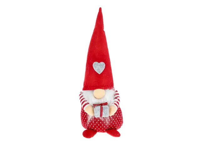 Wichtelfigur mit Geschenk, Festliche Weihnachtsdeko, 35cm Hoch TK Gruppe® Grosshandel 