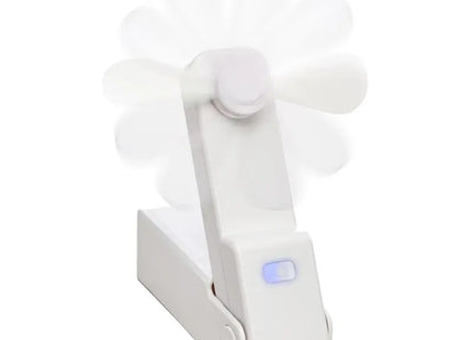 Wiederaufladbarer Mini-Ventilator REEVES-JOLHOLM - Weiß: Tragbarer Handventilator, leise, leistungsstark, USB-Ladung TK Gruppe® Grosshandel 