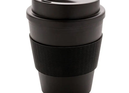 Wiederverwendbarer Kaffeebecher 350 ml – Stilvoller schwarzer Trinkbecher für unterwegs TK Gruppe® Grosshandel 