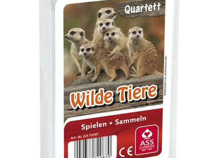 Wilde Tiere Quartett: 33 Karten-Spiel im Kunststoffetui - Spannende Tierwelt erkunden TK Gruppe® Grosshandel 