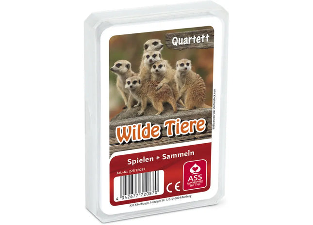 Wilde Tiere Quartett: 33 Karten-Spiel im Kunststoffetui - Spannende Tierwelt erkunden TK Gruppe® Grosshandel 