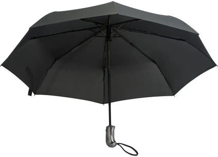 Windfester Regenschirm Bixby - Schwarz Robuster Taschenschirm für Sturmwetter Kompakt & Stilvoll TK Gruppe® Grosshandel 