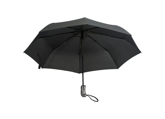 Windfester Regenschirm Bixby - Schwarz Robuster Taschenschirm für Sturmwetter Kompakt & Stilvoll TK Gruppe® Grosshandel 
