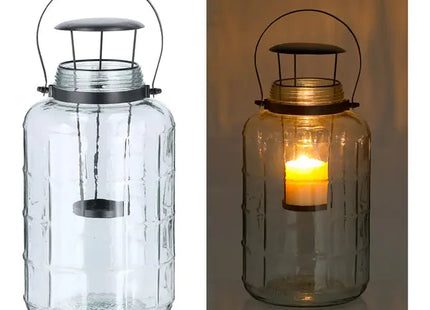 Windlicht aus Klarglas, 40 cm hoch – Stilvolle Beleuchtungsdeko TK Gruppe® Grosshandel 