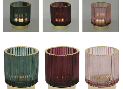 Windlicht, 3er-Set, ca. 8 cm hoch – Moderne Mini-Laternen | Stilvolle Kerzenhalter, Beleuchtung TK Gruppe® Grosshandel 