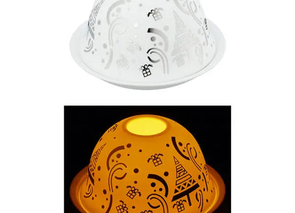 Windlicht, Dome Silber, 12 cm Durchmesser - Elegante Weihnachtsdeko für festliche Atmosphäre TK Gruppe® Grosshandel 