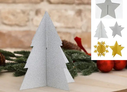Winterliche Papierornamente, 3D, 3-teilig, 6er-Pack, ca. 15cmH - Verleihen Sie Ihrer Dekoration eine besondere Note! TK Gruppe® Grosshandel 