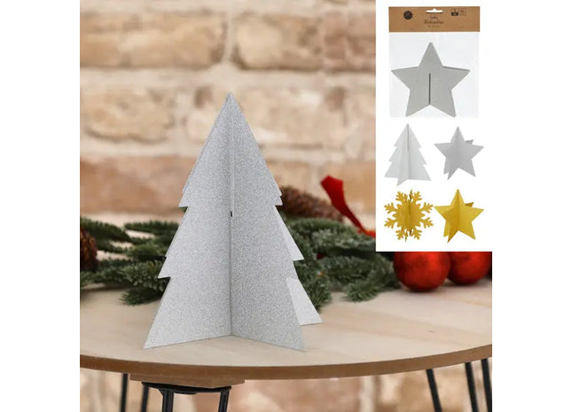 Winterliche Papierornamente, 3D, 3-teilig, 6er-Pack, ca. 15cmH - Verleihen Sie Ihrer Dekoration eine besondere Note! TK Gruppe® Grosshandel 