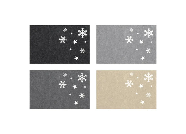 Winterliches Filz-Tischset 4er Set, ca. 45x30cm – Gemütliche Saisonale Tischdeko TK Gruppe® Grosshandel 