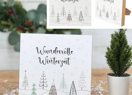 Winterliches Kunstdruckbild, 15x15cm, Stimmungsvolle Dekoration TK Gruppe® Grosshandel 