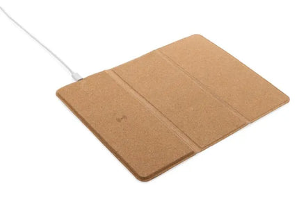 Wireless 10W Kork-Mauspad mit Ladefunktion und Ständer - Braun - Praktisch & Umweltfreundlich TK Gruppe® Grosshandel 