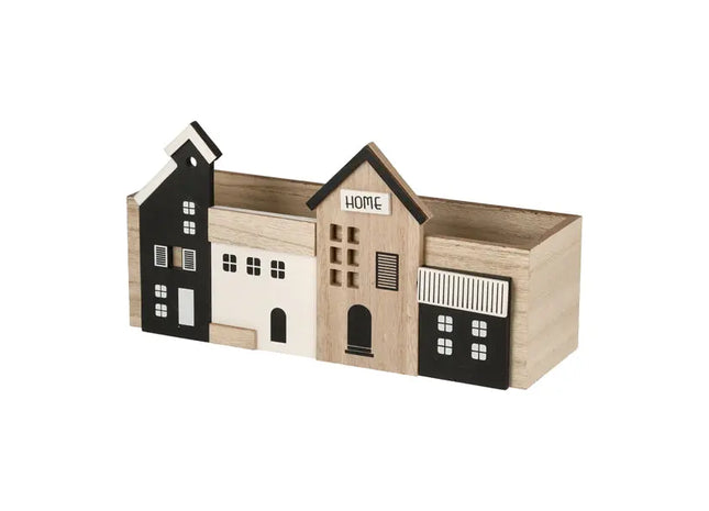 Wooden 'Home' Box, 27x8.5cm - Stylish Multipurpose Storage Solution TK Gruppe® Grosshandel 