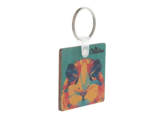 Woody C Rustikaler Schlüsselanhänger aus Naturholz - Umweltfreundlich TK Gruppe® Grosshandel 