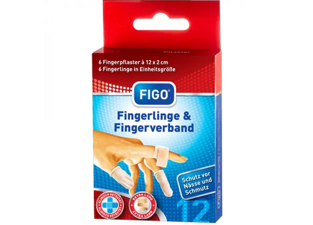 Wound Care Kit: 6 Finger Covers & 6 Finger Wraps for Injury Protection TK Gruppe® Grosshandel 