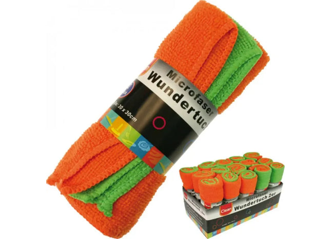 Wunder-Mikrofasertücher CLEAN, 2er-Set, 30x30cm - Effektive Reinigungskraft TK Gruppe® Grosshandel 