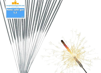 200x Wunderkerzen 17 cm - Sternspritzer Fontäne für Partys & Feuerwerk & Hochzeit & Geburtstag - Silvester Kat. F1 für Jugendlichen & Kinder Jugendfeu