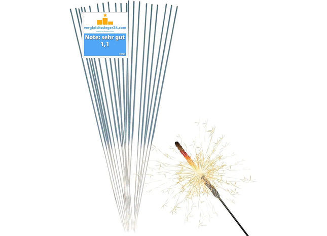 50x Wunderkerzen 28 cm - Sternspritzer Fontäne für Partys & Feuerwerk & Geburtstag & Hochzeit Silvester Kat. F1 für Jugendlichen & Kinder Jugendfeuerw