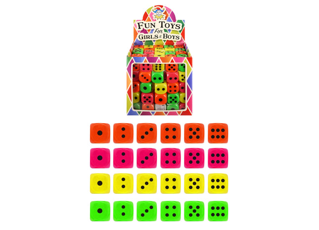 Würfelset - 2,5 cm, 4 verschiedene Farben TK Gruppe® Grosshandel 