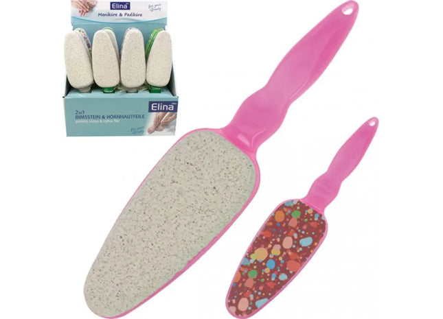 XL Bimsstein mit Feile und Griff, 26x6x1.5 cm, Verschiedene Farben, Fußpflege-Werkzeug TK Gruppe® Grosshandel 