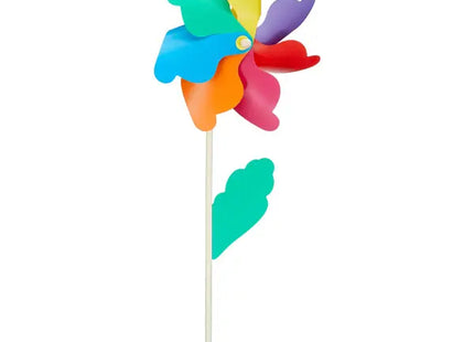 XL Buntes Windrad 'Flower', Höhe 110 cm, Durchmesser 40 cm – Auffälliger Gartenschmuck TK Gruppe® Grosshandel 