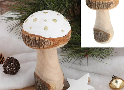 XL Deko-Pilz in Weiß, ca. 20cm hoch, stilvolle Raumdekoration TK Gruppe® Grosshandel 