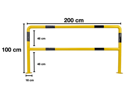 XL-Rammschutzbügel 200 x 100 cm – robuster Anfahrschutz für Lager & Hof