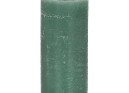 XL Rustikale Stumpenkerze in Schilfgrün, 10x20cm - Naturinspirierte Dekoration TK Gruppe® Grosshandel 