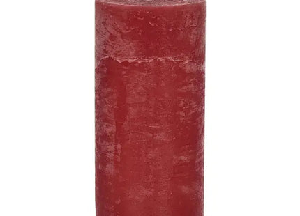 XL Stumpenkerze Rustic in Altrot, 10x20cm - Auffälliges Dekorelement TK Gruppe® Grosshandel 