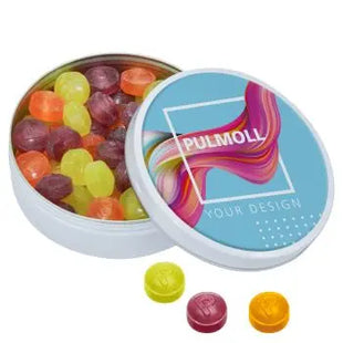 XL-Taschendose mit Pulmoll-Fruchtbonbons 60g - Groß & Praktisch TK Gruppe® Grosshandel 