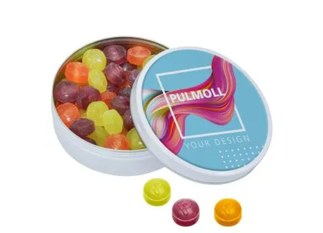 XL-Taschendose mit Pulmoll-Fruchtbonbons 60g - Groß & Praktisch TK Gruppe® Grosshandel 
