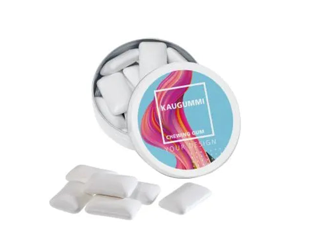 XS-Taschendose mit Kaugummi - Weiß - Frische To Go TK Gruppe® Grosshandel 