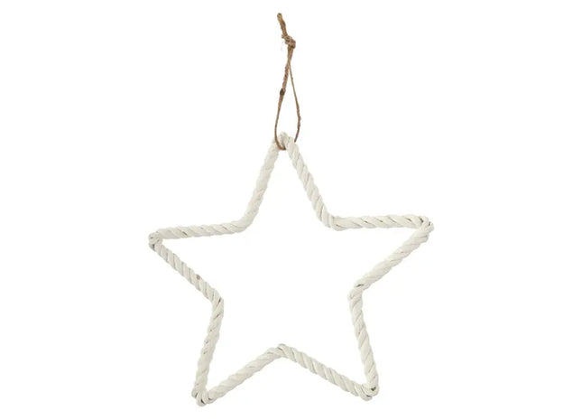 XS Weißer Deko-Stern zum Aufhängen, 16 cm Durchmesser - Stilvoll TK Gruppe® Grosshandel 