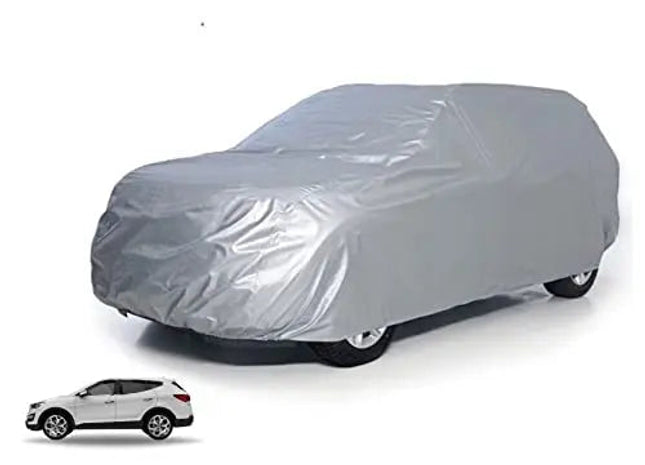 XXL Autoschutzhülle SUV groß Auto Abdeckung - Car Cover - Autoplane Silber Hülle Plane wasserdicht - für alle Arten von PKW / KFZ Autoabdeckung Abdeck