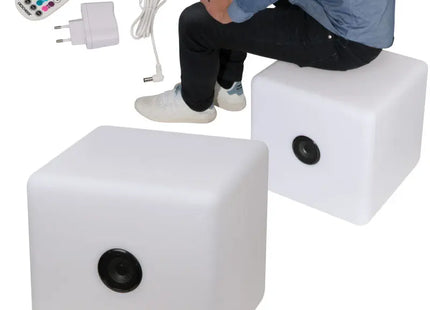 XXL Bluetooth Speaker mit LED-Licht, 2200 mAh - Weiß TK Gruppe® Grosshandel 